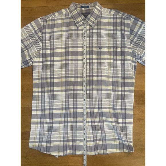 Pendleton Men's Size L Plaid Shirt Gray Yellow Flannel - Picture 3 of 5